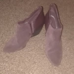 Burgundy booties